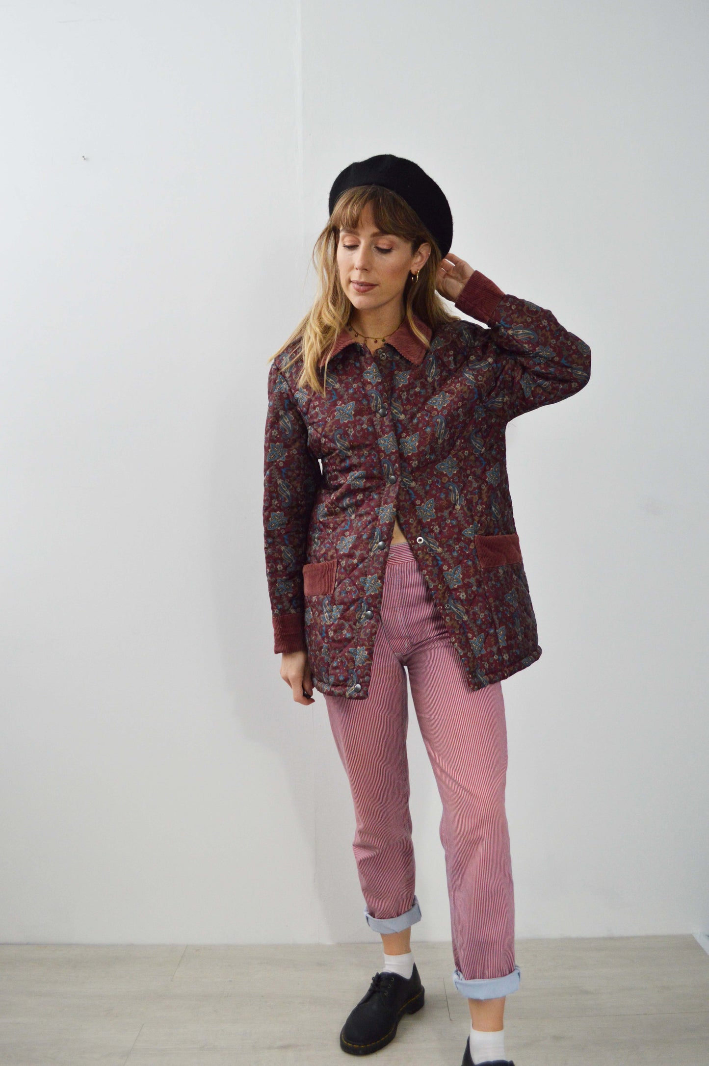 Women's Vintage 1980s Quilted Jacket Paisley - Medium