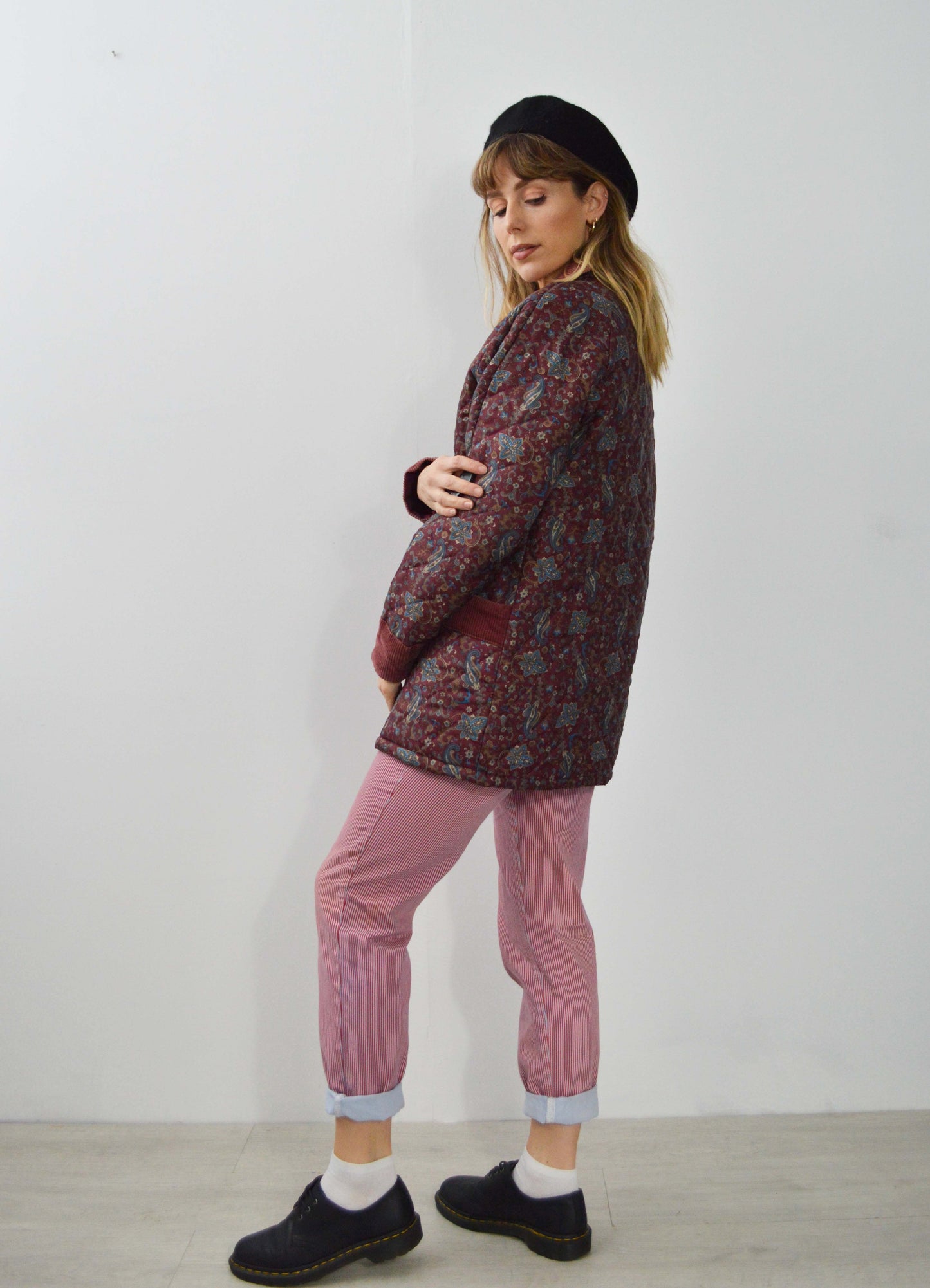 Women's Vintage 1980s Quilted Jacket Paisley - Medium