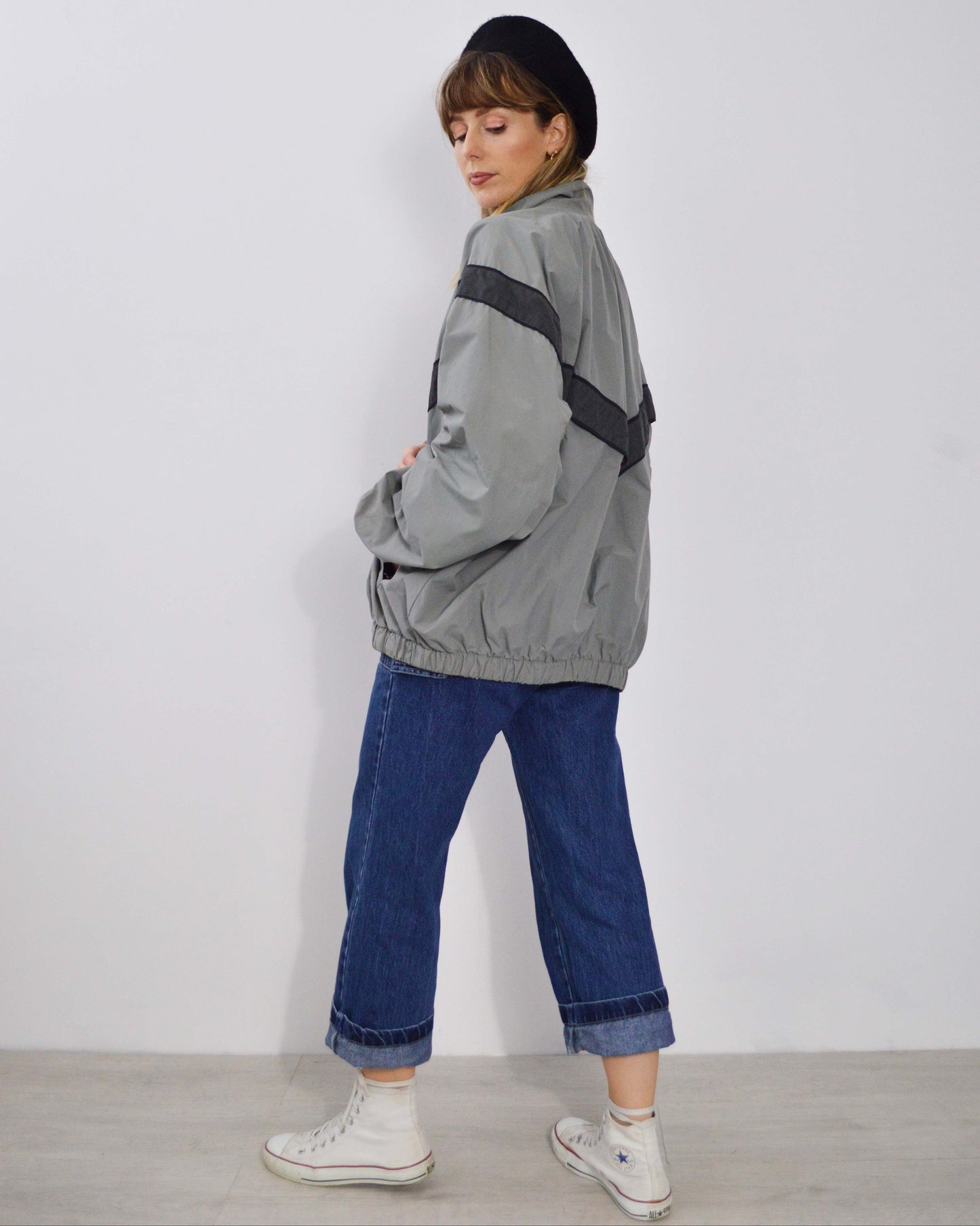 Vintage US Army Zip Bomber Jacket Grey