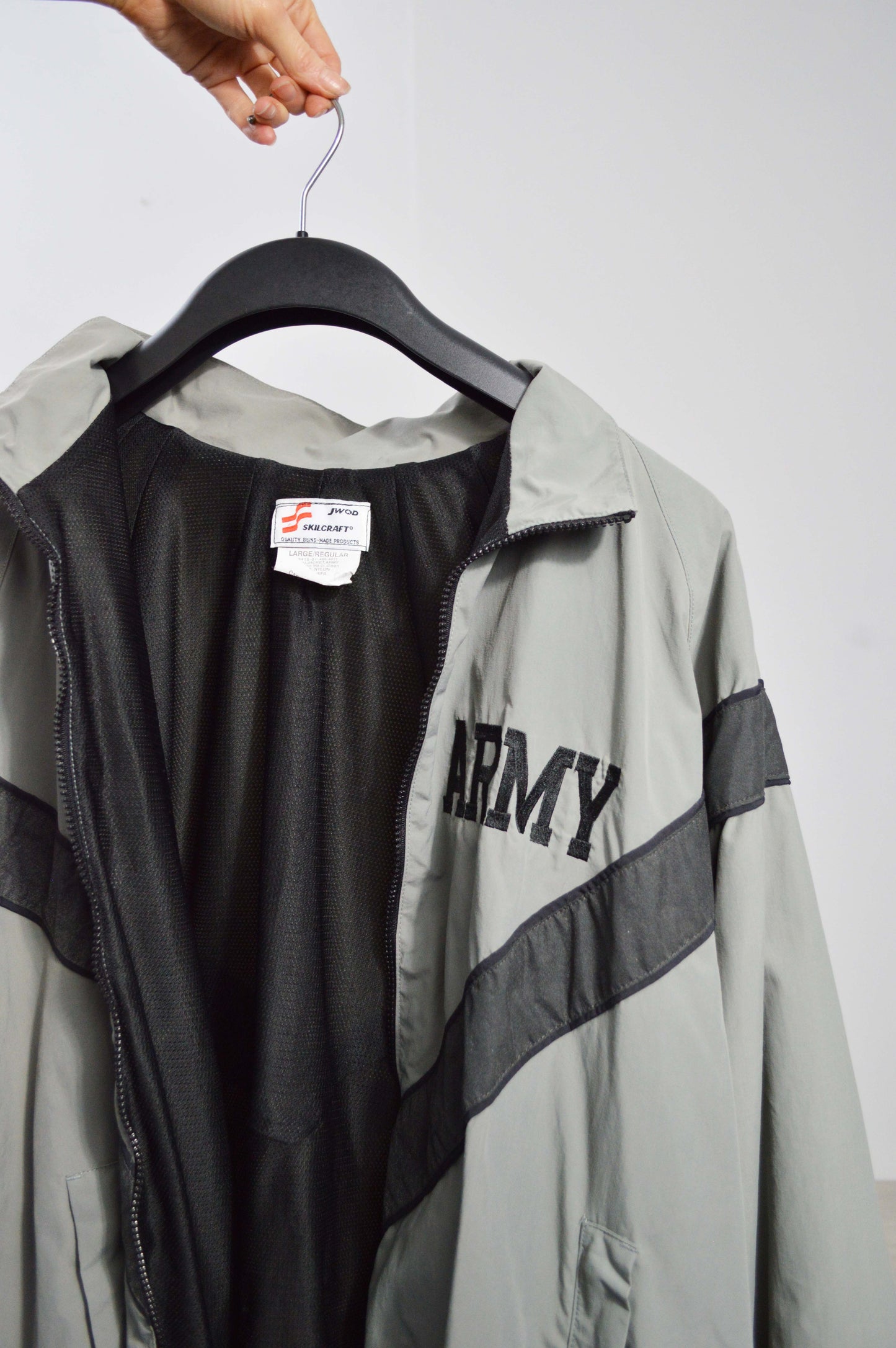 Vintage US Army Zip Bomber Jacket Grey