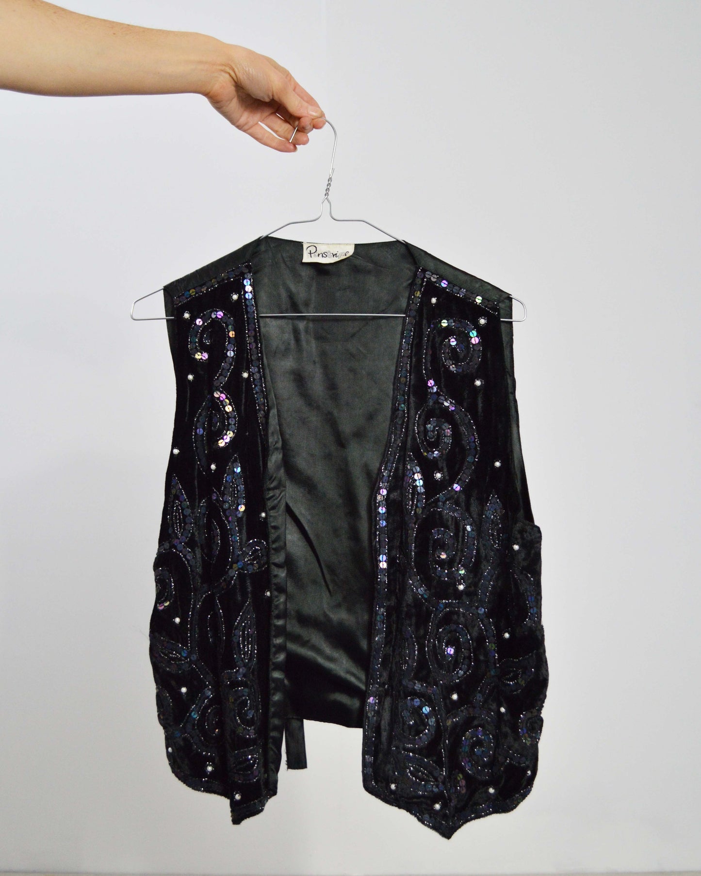Vintage Festive 90s Sequin Waistcoat