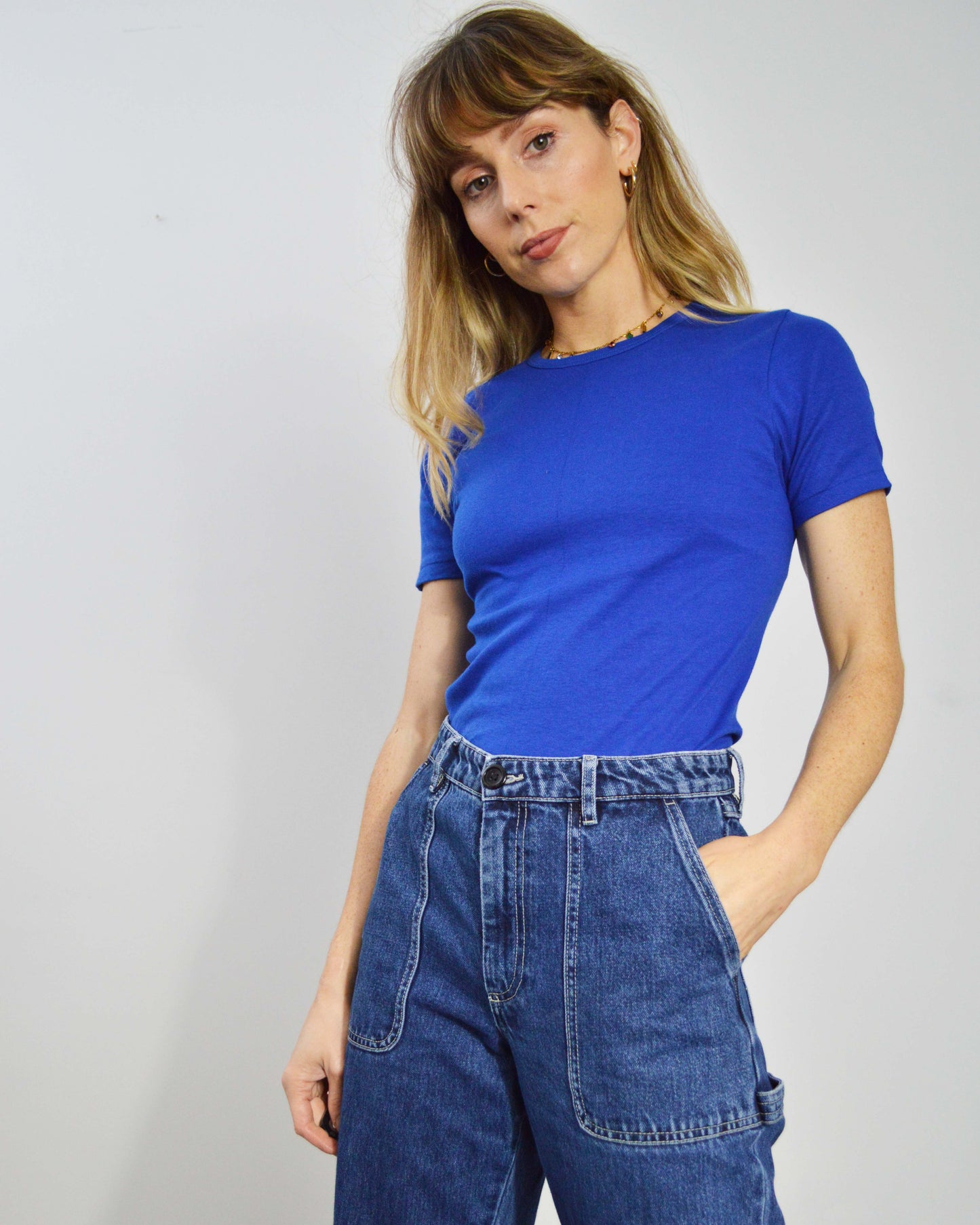 Vintage 1987 French Cobalt Blue T-shirt