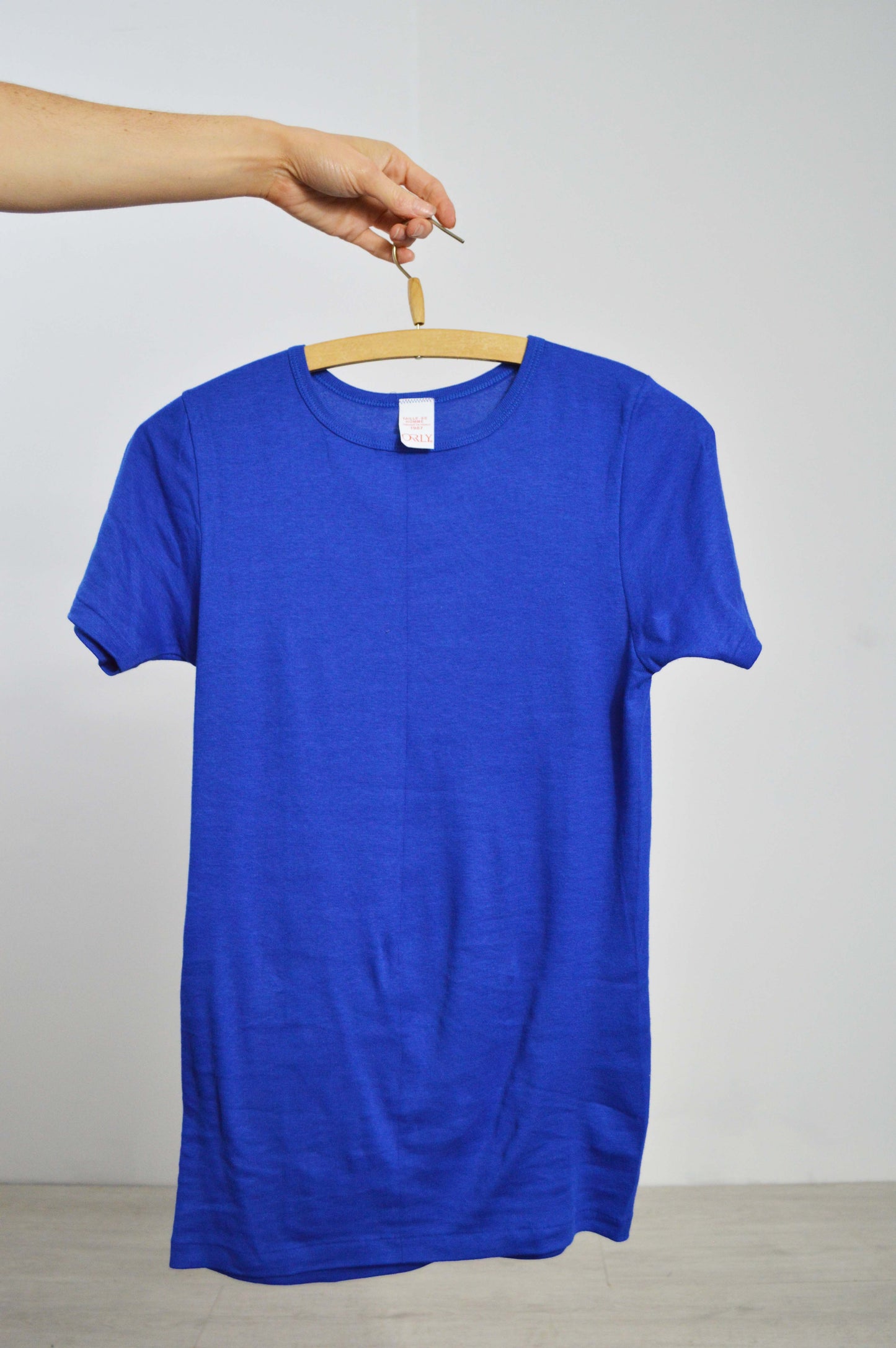 Vintage 1987 French Cobalt Blue T-shirt