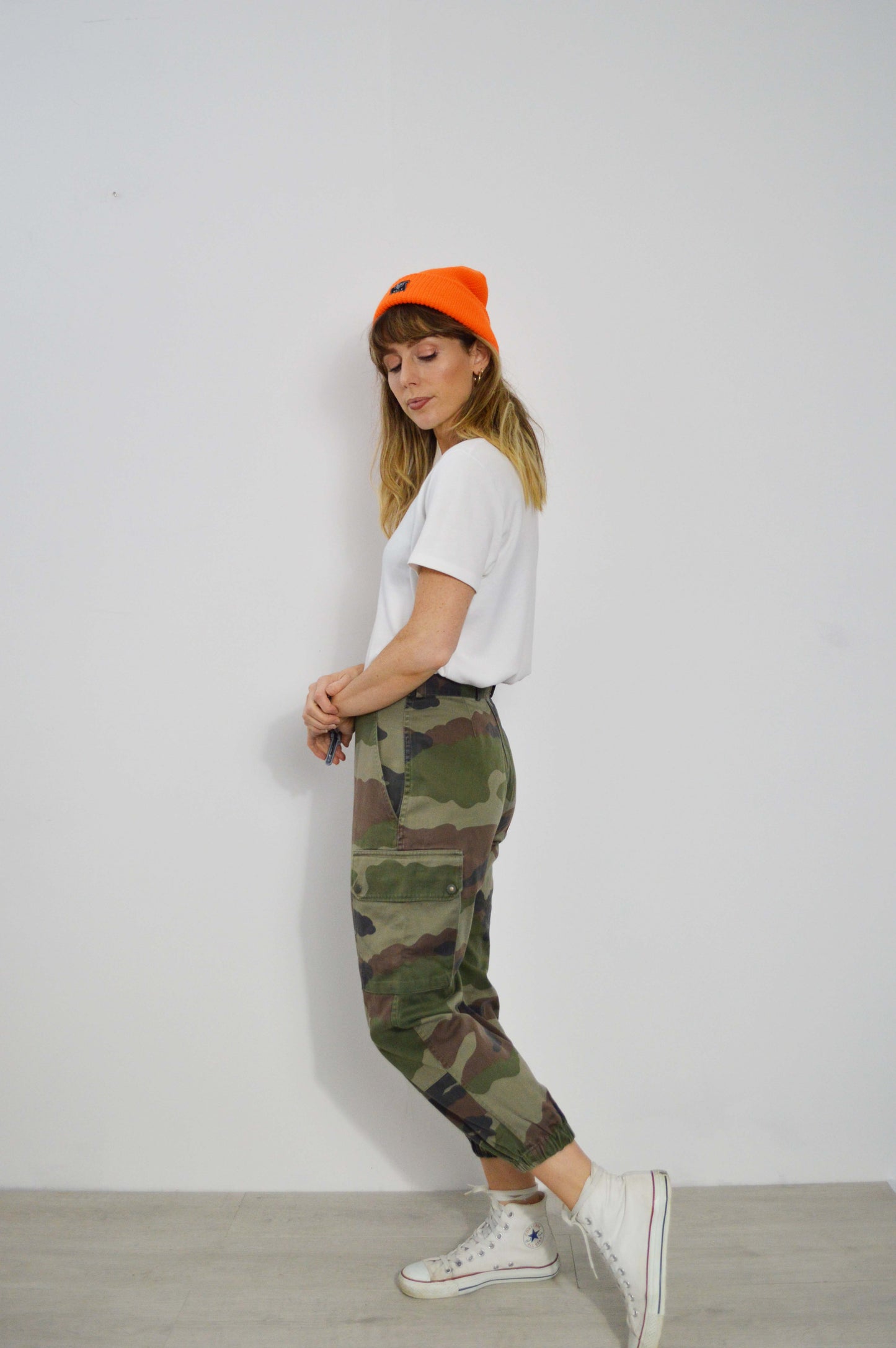 Vintage 90s French High Waisted Camo Trousers