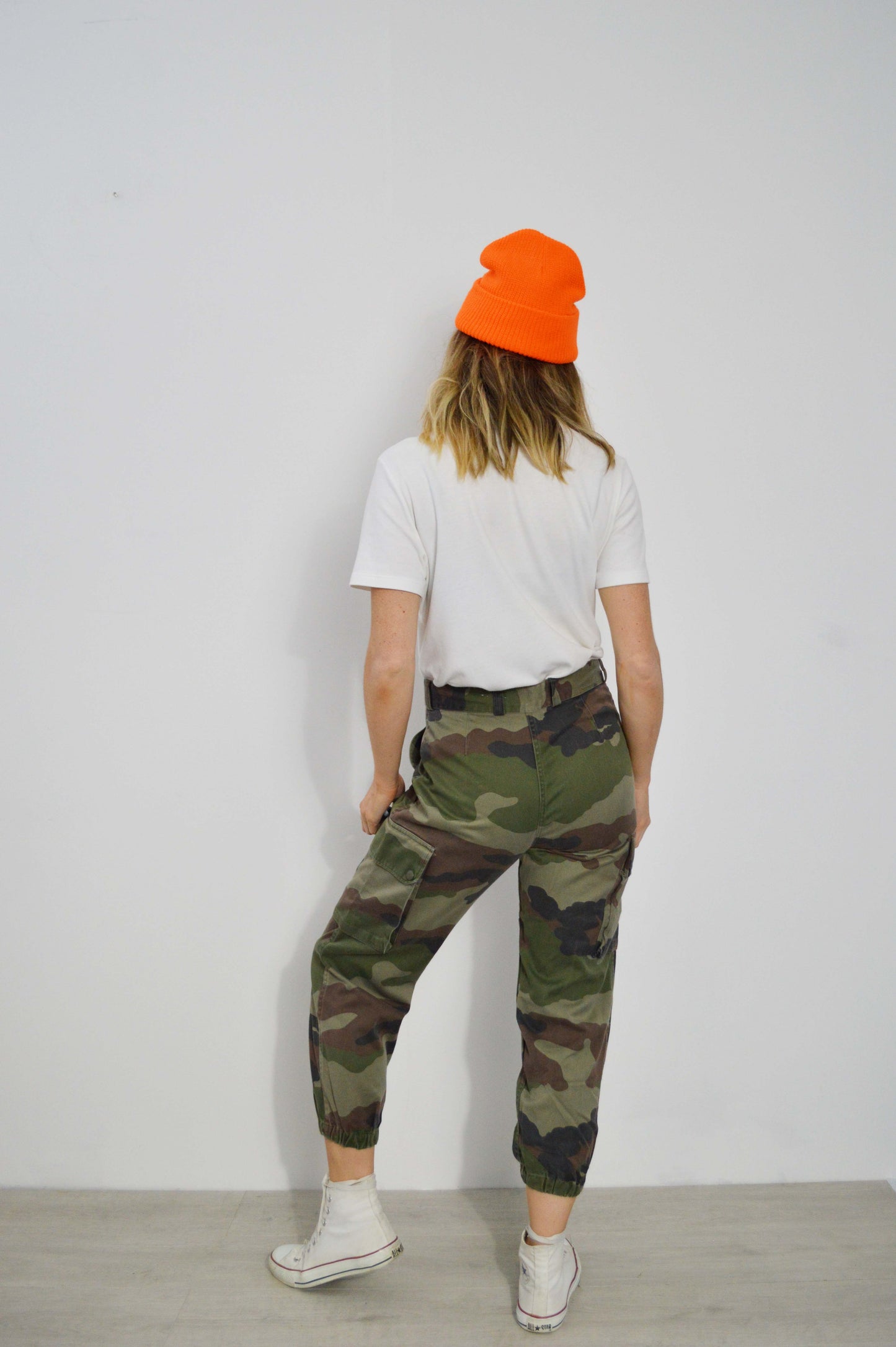 Vintage 90s French High Waisted Camo Trousers