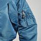 Vintage 90s Women's MA2 Cropped Flying Jacket Turquoise - XS