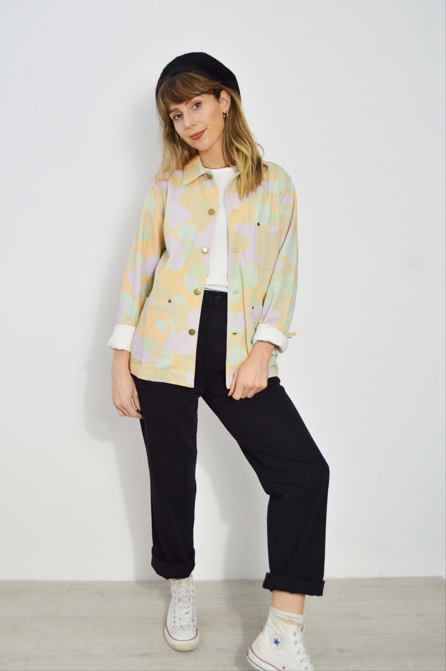 Herringbone Jungle Pastel Chore Jacket Camouflage