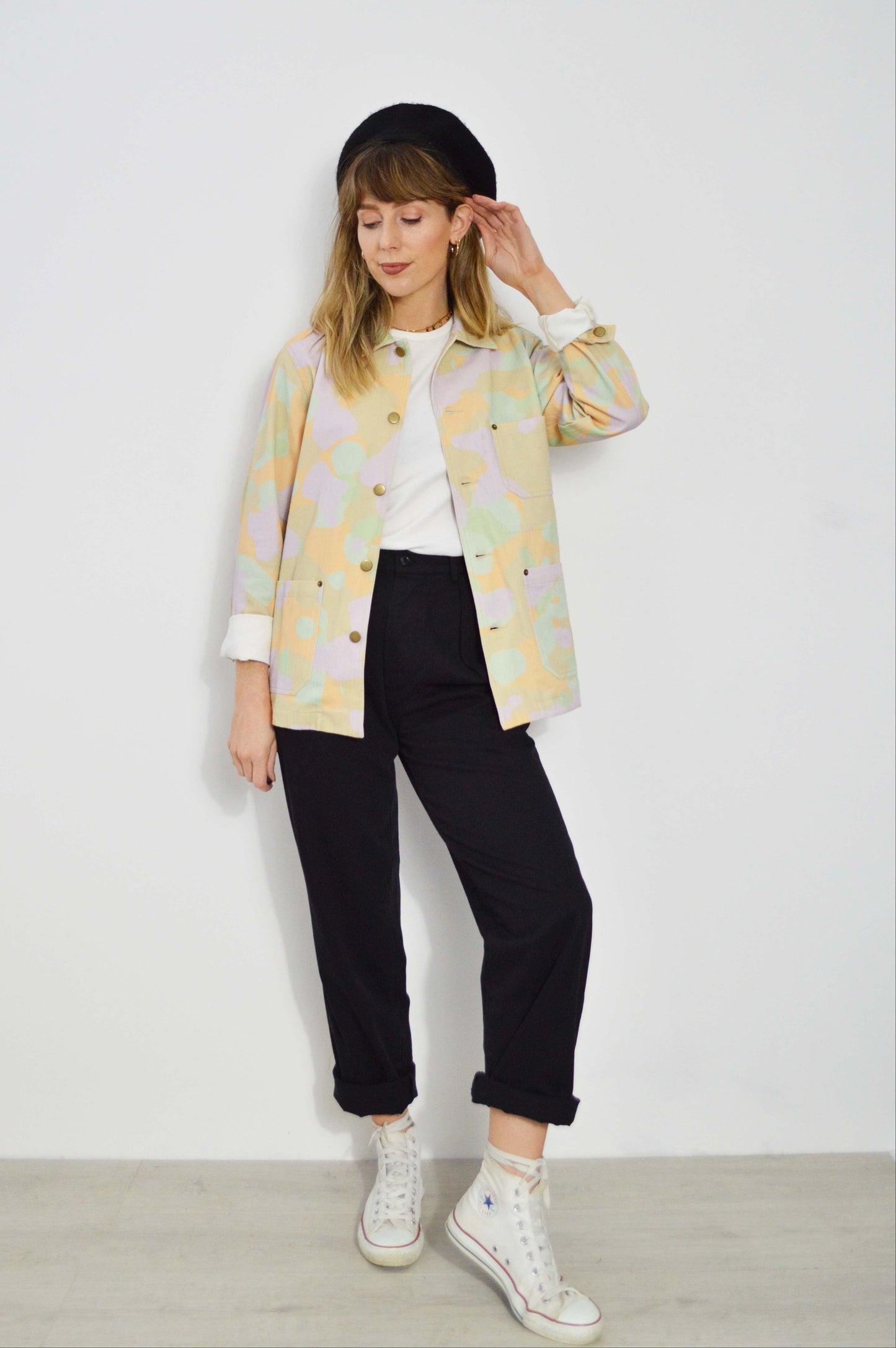 Herringbone Jungle Pastel Chore Jacket Camouflage