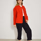 Vintage European Wool V-Neck Jacket Red