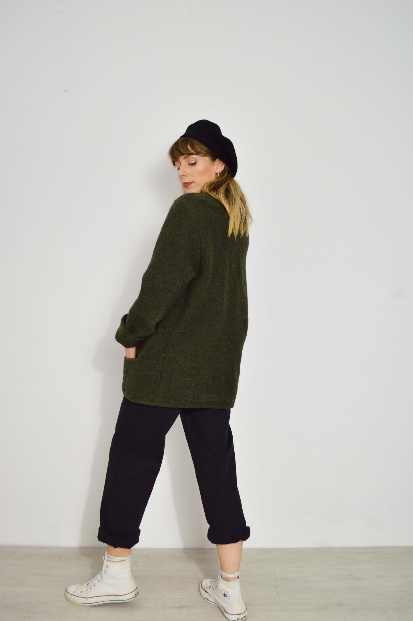 Vintage European Tirol Wool V-Neck Jacket Green