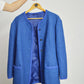 Vintage European Wool V-Neck Jacket Blue