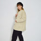 Vintage European Wool Jacket Cream Flower Embroidery