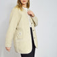 Vintage European Wool Jacket Cream Flower Embroidery