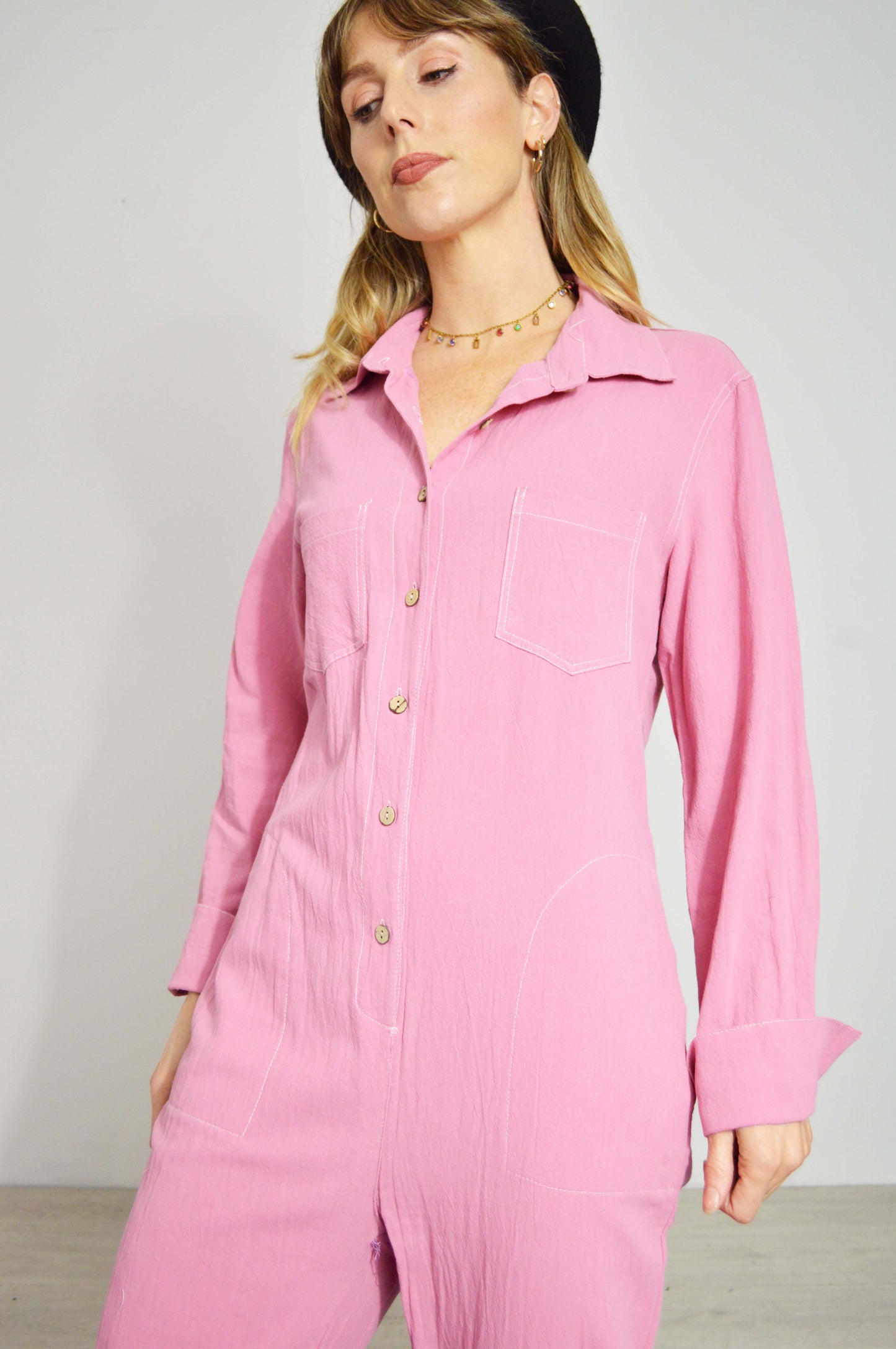 Vintage Lightweight Pastel Pink Jumpsuit