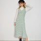 French Gingham Meadow Green Maxi Dress
