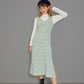 French Gingham Meadow Green Maxi Dress