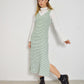 French Gingham Meadow Green Maxi Dress