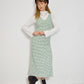 French Gingham Meadow Green Maxi Dress