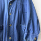 Vintage Faded Blue Duster Workwear Coat - Large