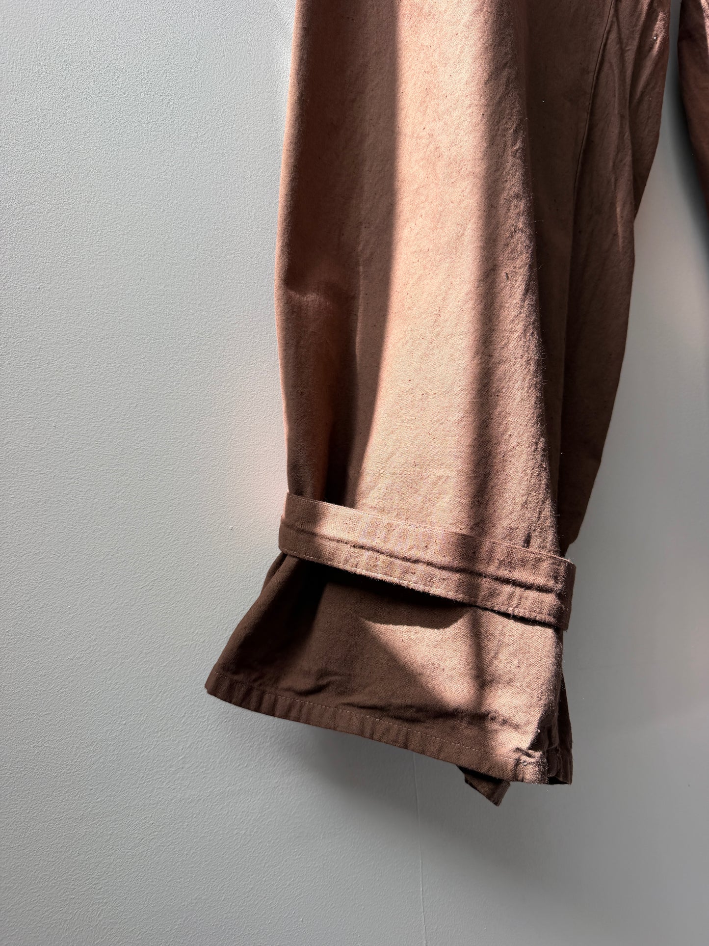 Vintage Cotton Drawstring Brown Military Pants Reworked