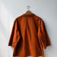 Vintage Artist Smock Pullover Top Burnt Orange 3/4 Sleeve