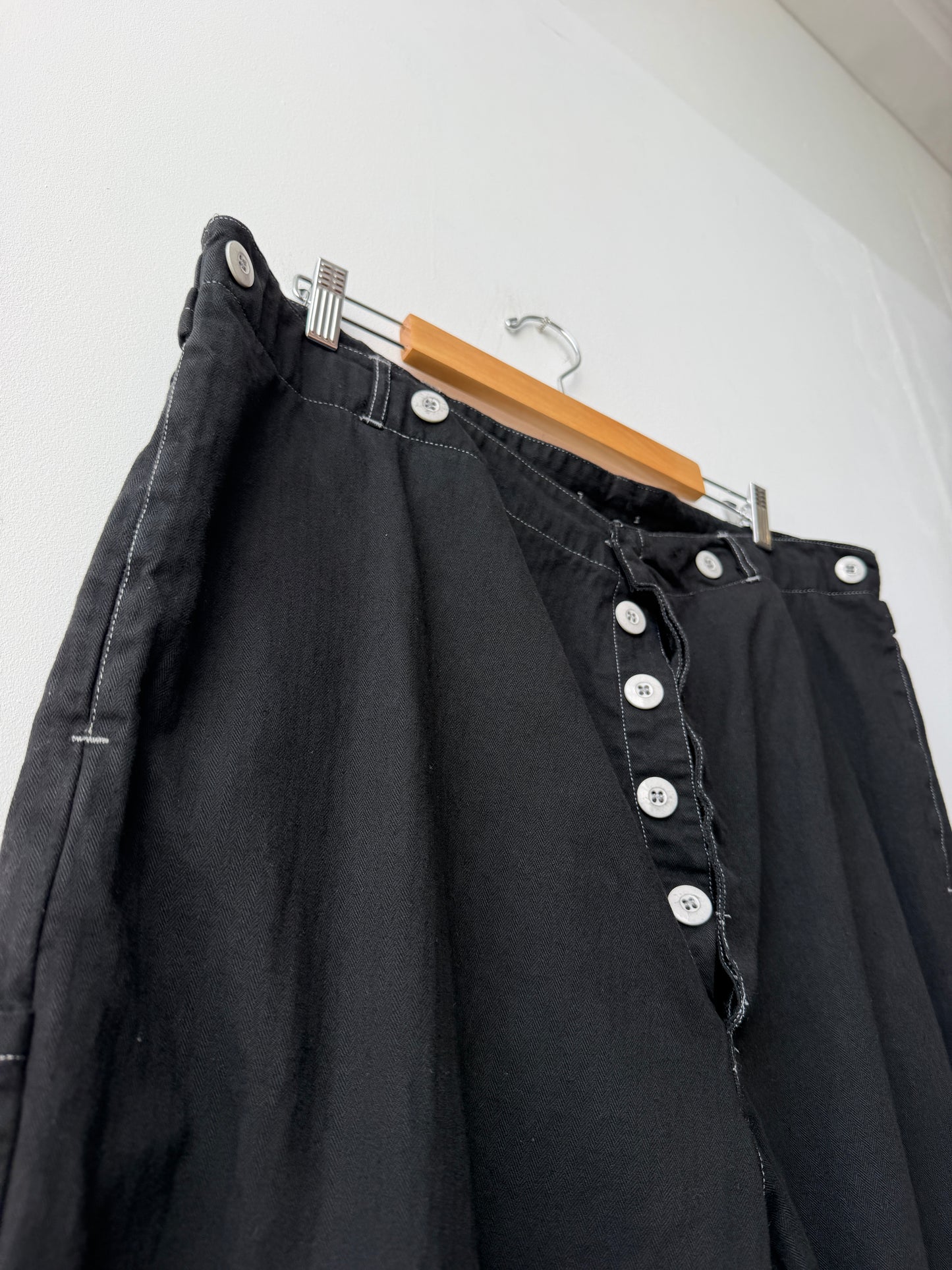 Vintage 80s Black Herringbone Czech Workwear Pants