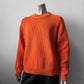 Organic Chunky Knit Fisherman Jumper Tangerine Orange