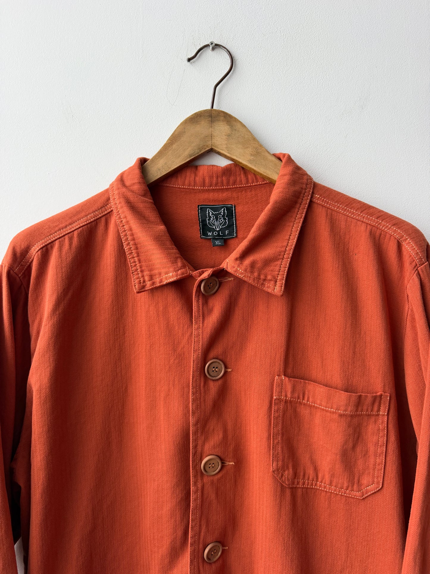 Herringbone Burnt Orange Chore Jacket
