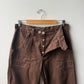 Vintage Brown Workwear Pants Double Button