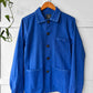Contrast Stitch Reworked WOLF Chore Jacket Bugatti Blue - XS