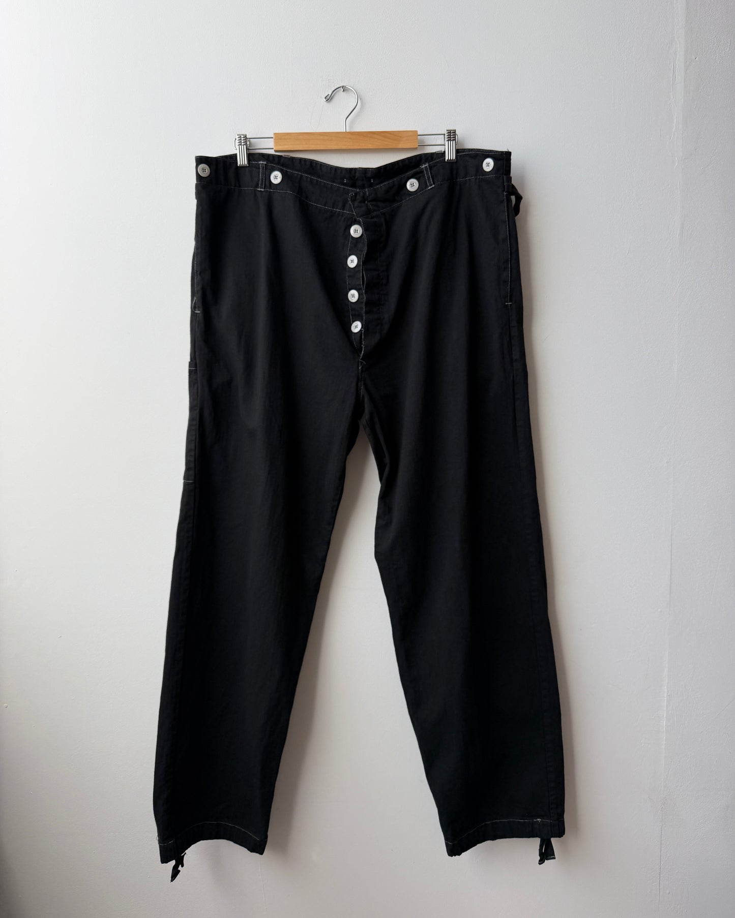 Vintage 80s Black Herringbone Czech Workwear Pants