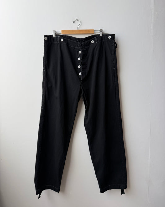Vintage 80s Black Herringbone Czech Workwear Pants