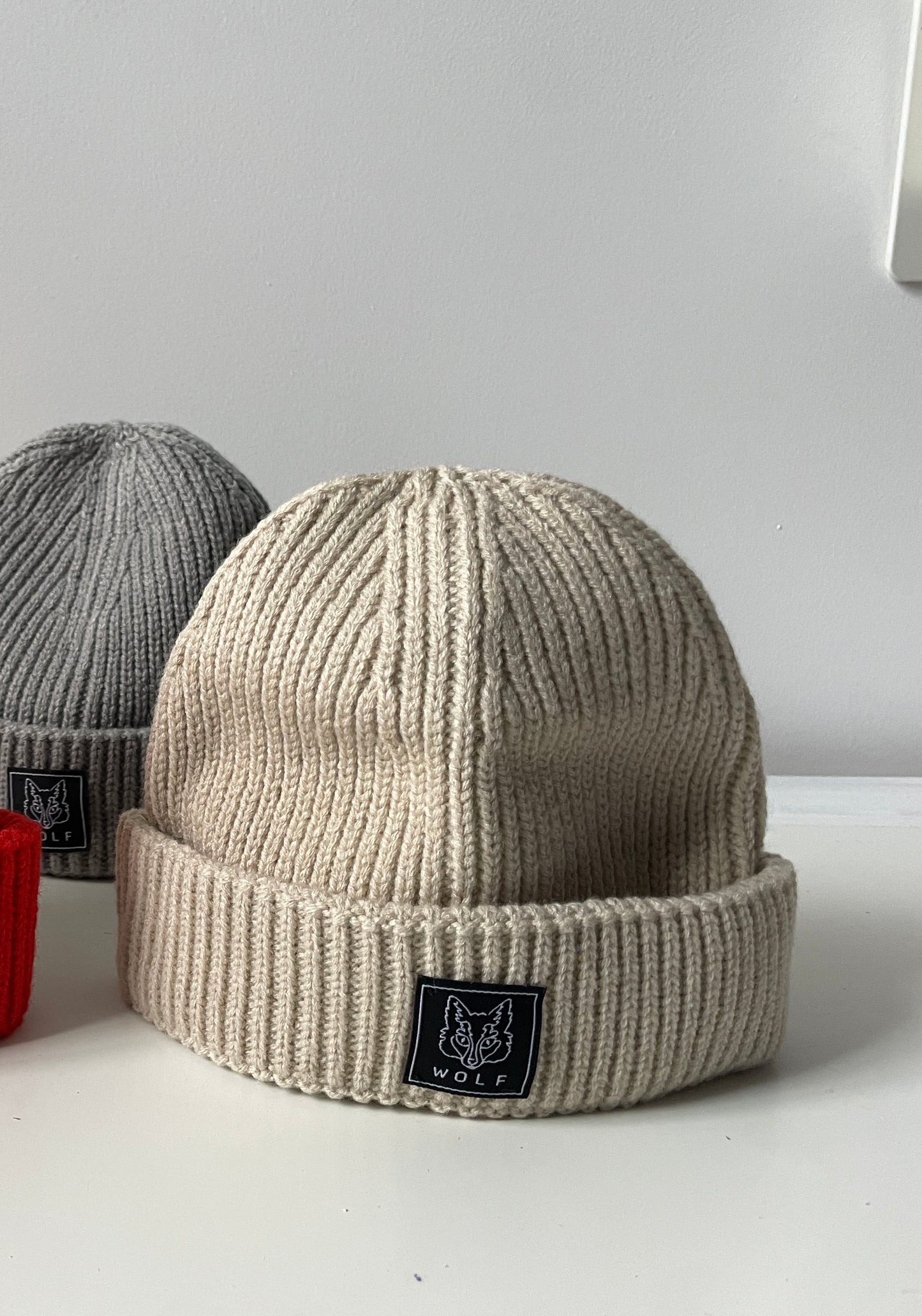 WOLF Fisherman Beanie Chunky Knit Hat