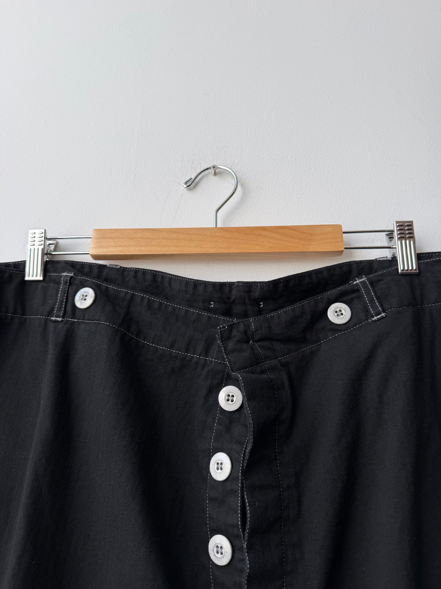 Vintage 80s Black Herringbone Czech Workwear Pants