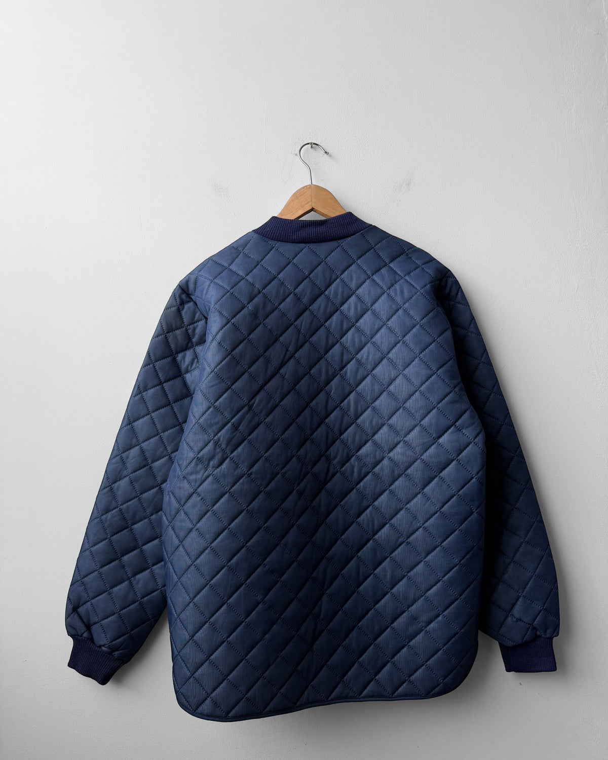 Vintage Workwear Quilted Jacket Liner Navy