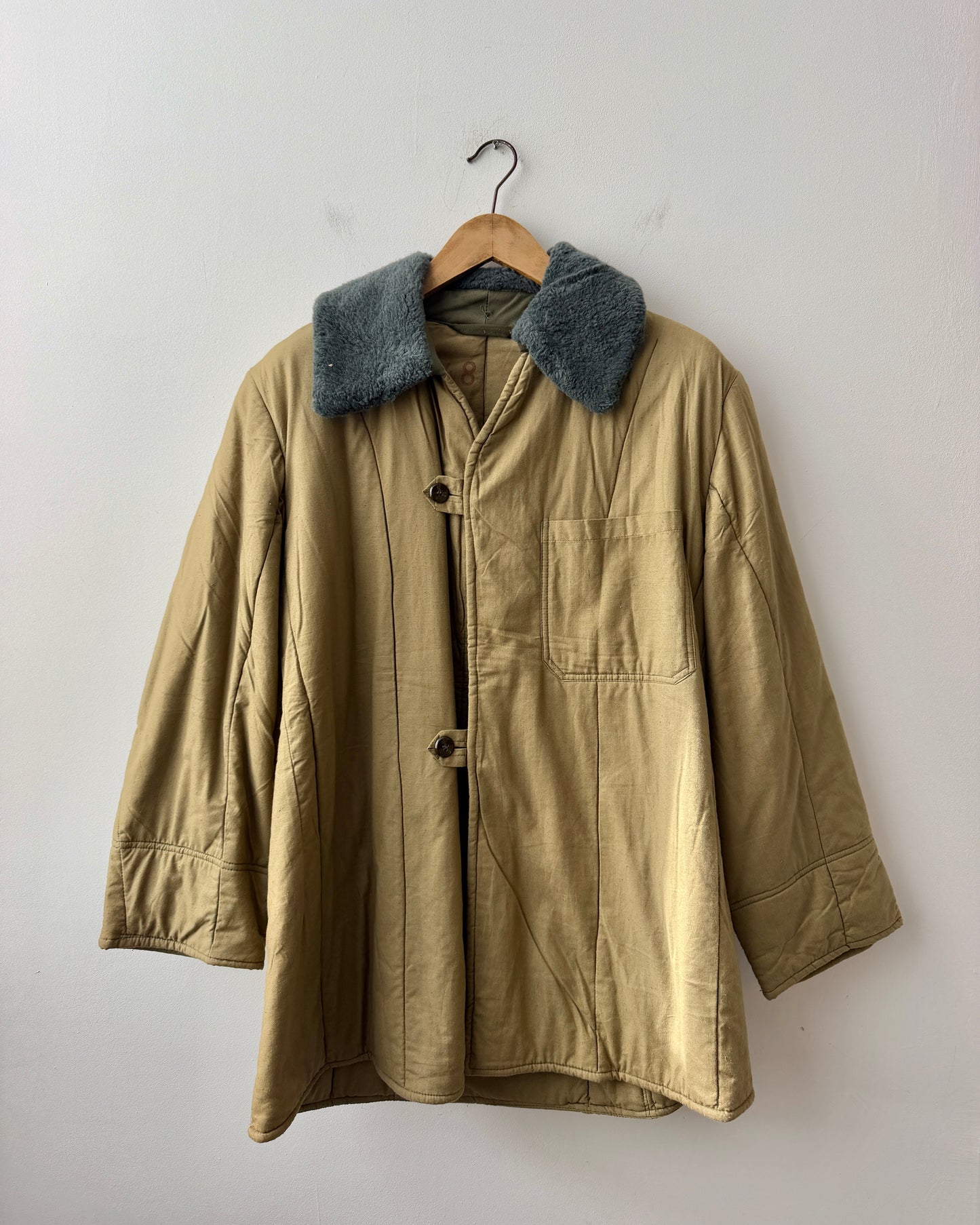 Vintage Cotton 1960s Parka Liner Camel