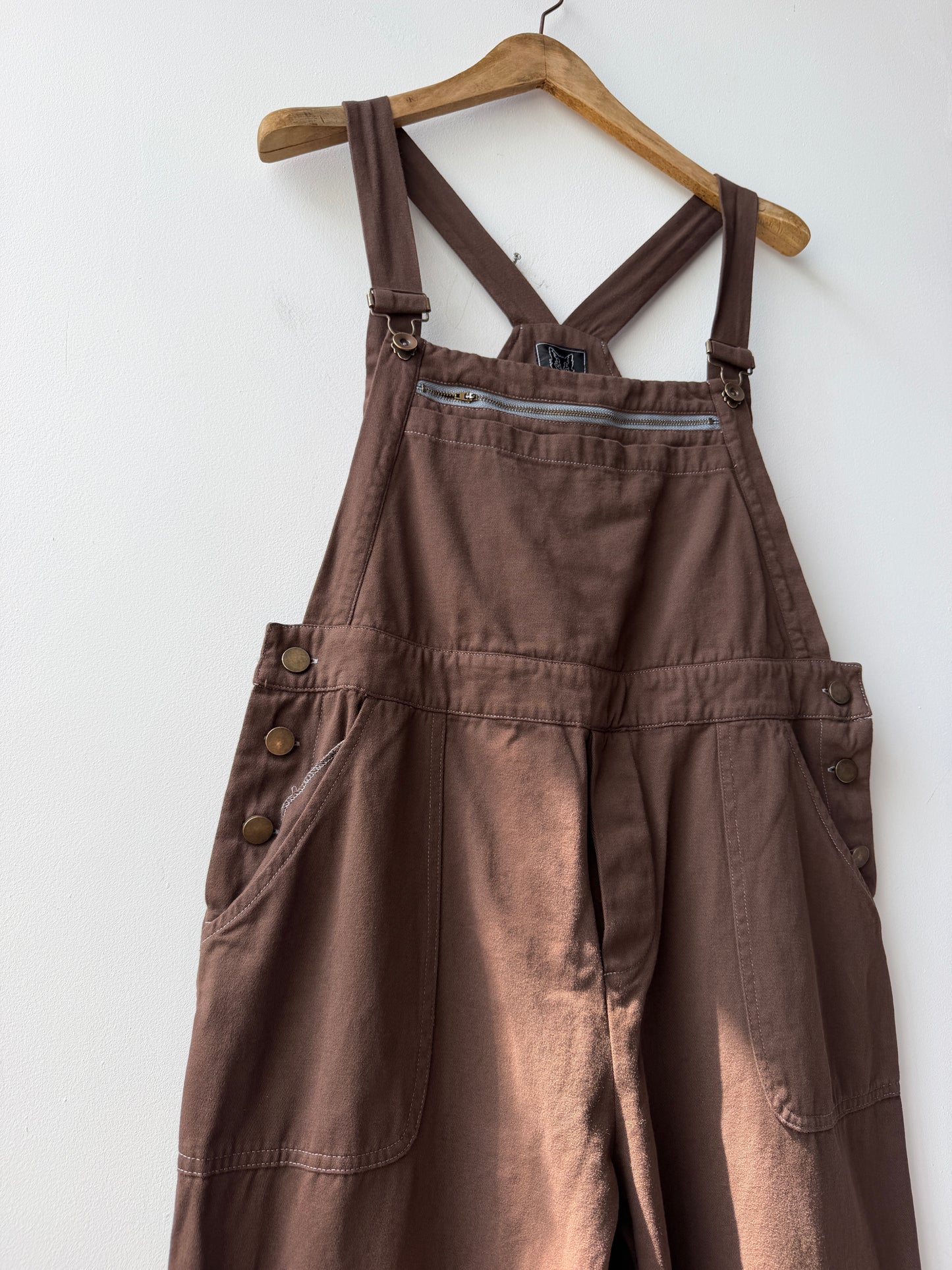 Brown French Workwear Dungarees