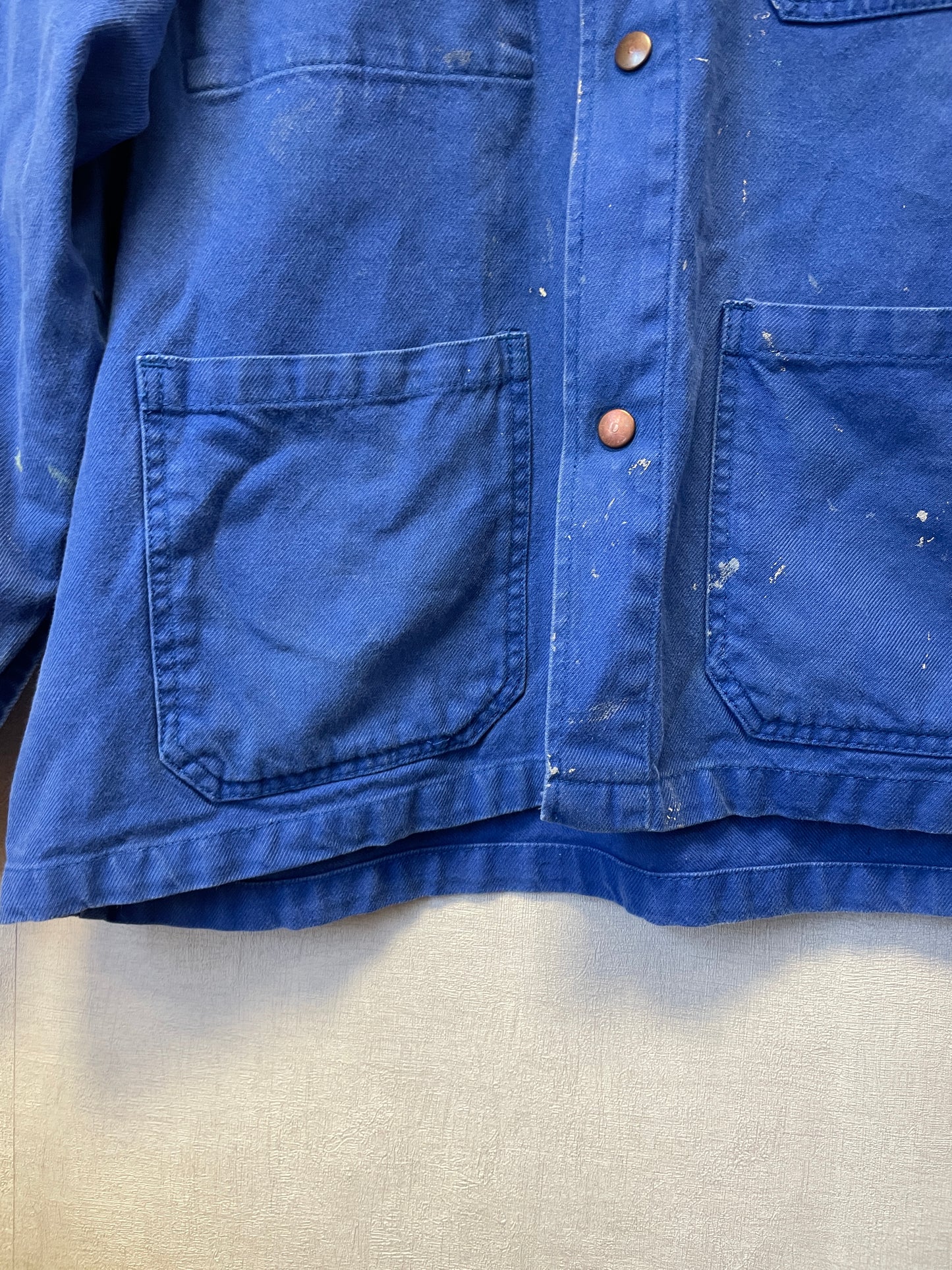 Vintage Cobalt Patched Jacket