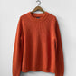 Organic Chunky Knit Fisherman Jumper Tangerine Orange
