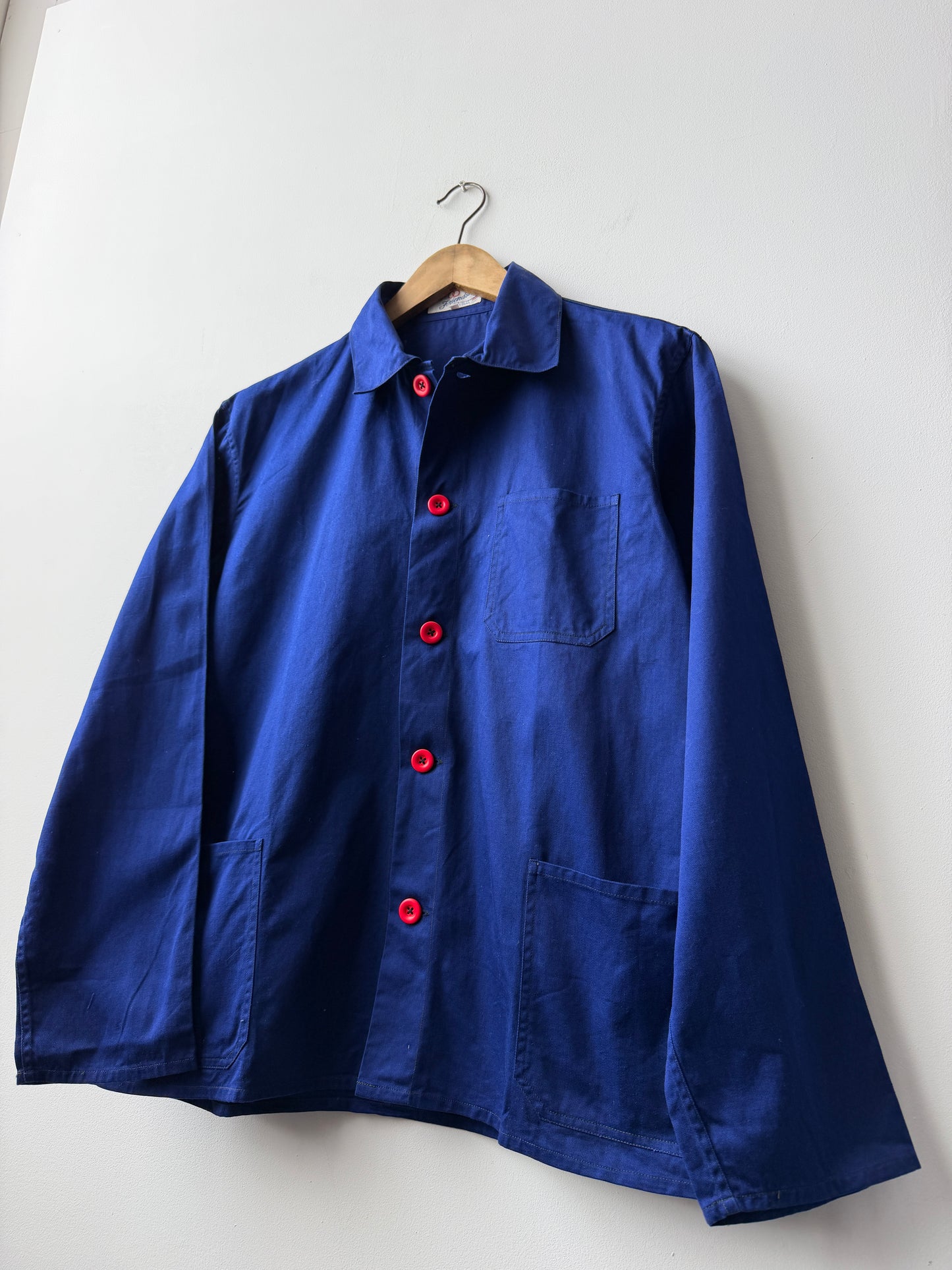 Cherry Red Buttoned Vintage Chore Jacket