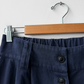 1950s Button Down A-line Utility Skirt Navy Blue