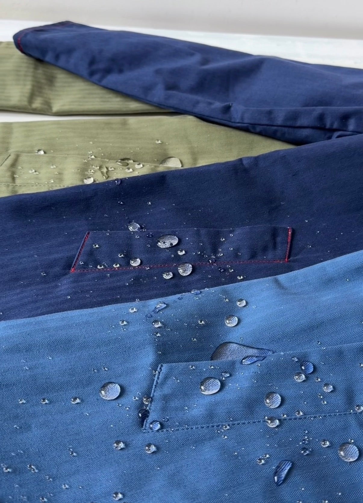 Antique Waxed Cotton Mac Raincoat Duster Jacket Indigo Blue