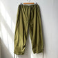 Vintage Cotton Drawstring Army Green Military Pants Reworked