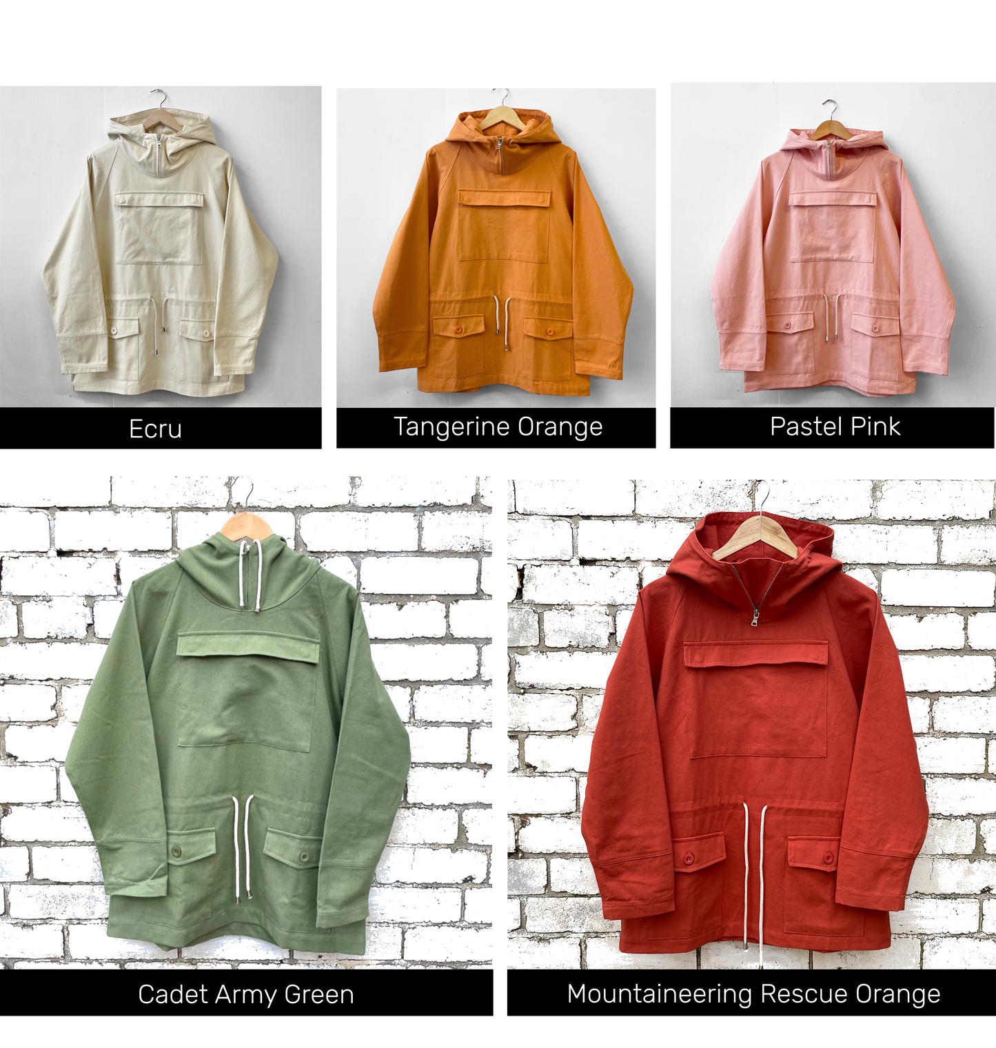 Cadet Smock im 1960er-Jahre-Stil, OG-Baumwoll-Canvas, Armeegrün