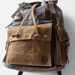 WOLF Waxed Cotton Large Rucksack Brown & Black