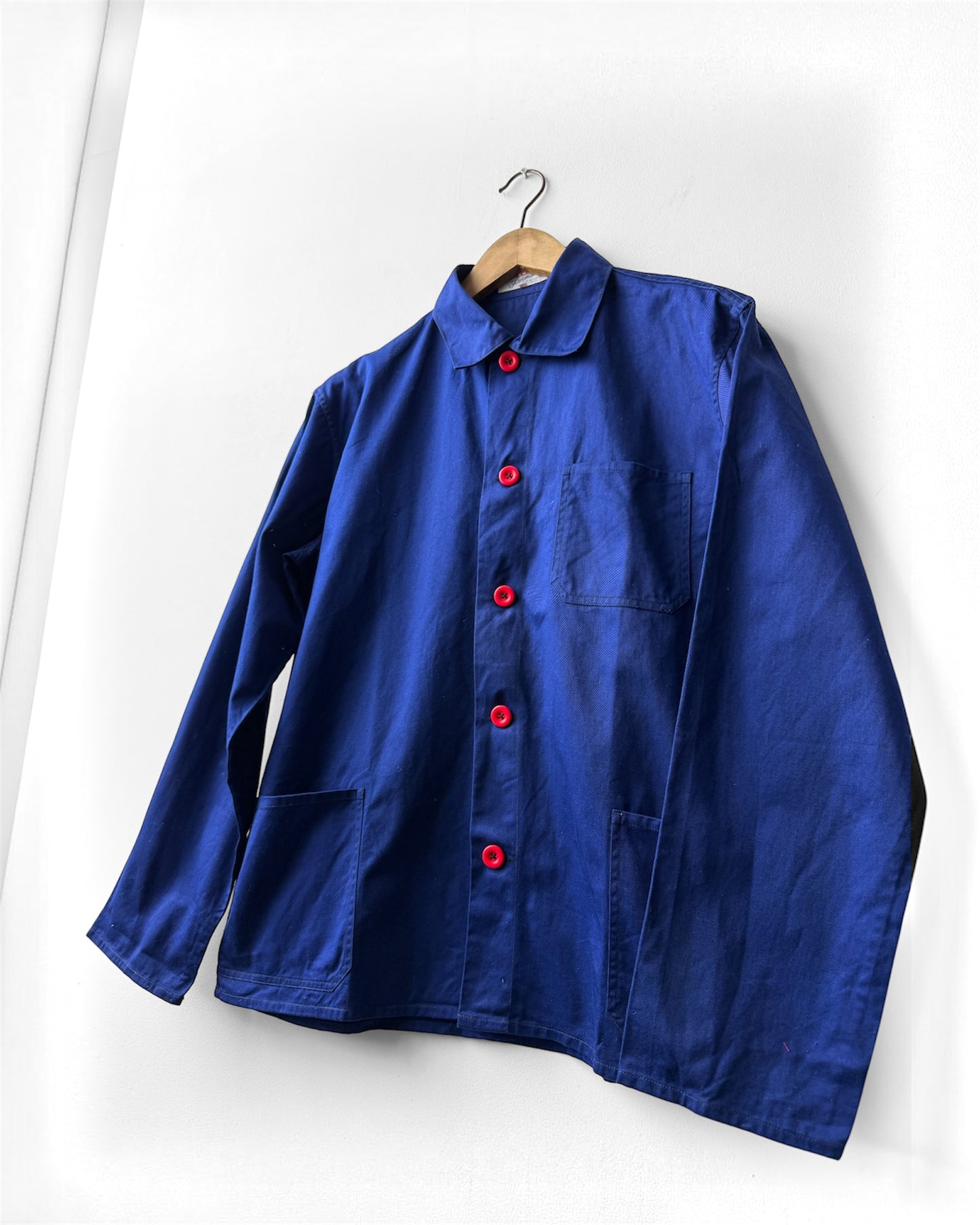 Cherry Red Buttoned Vintage Chore Jacket