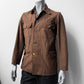 Reworked Vintage Brown Jacket Swedish Rainbow Buttons