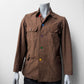 Reworked Vintage Brown Jacket Swedish Rainbow Buttons