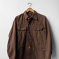 Reworked Vintage Brown Jacket Swedish Rainbow Buttons