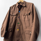 Reworked Vintage Brown Jacket Swedish Rainbow Buttons